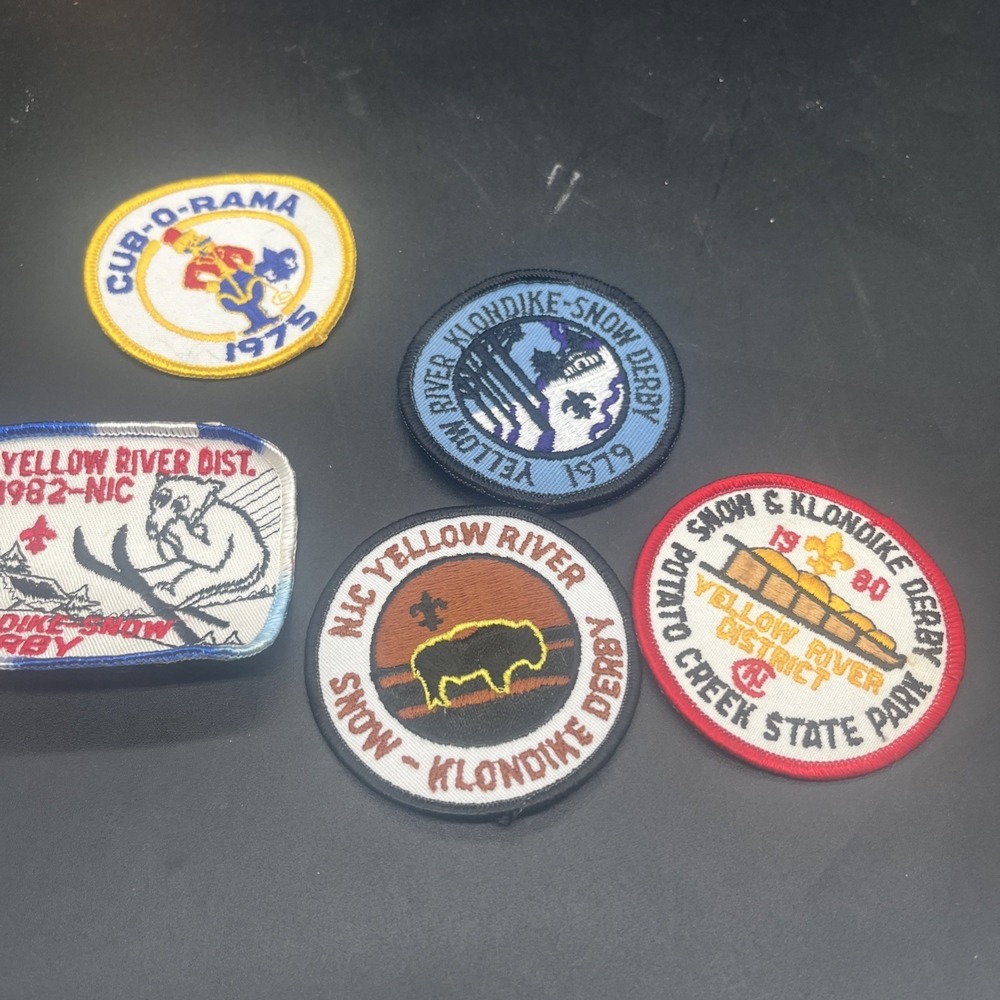 Vintage 1970s-80s Boy Scout Patch Lot (5) Yellow River District Klondike Derby - Picture 15 of 16